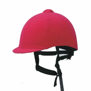 Casco de seguridad en forma de gorra rosa sobre fondo blanco