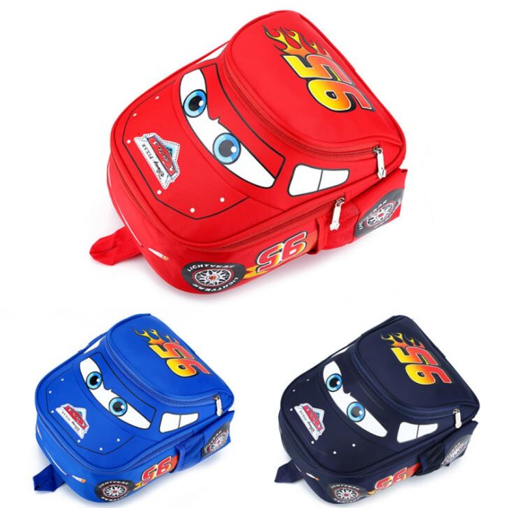 Flash McQueen mochila escolar para niños rojo,b azul y negro