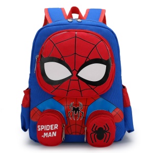 Mochila Spiderman para niños pequeños, azul y roja
