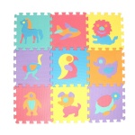 Alfombra puzzle multicolor con animales de espuma para niños
