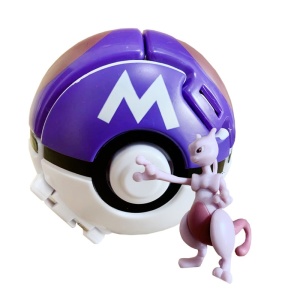 Pokémon Pokeball figuritas para niños mew con pokeball en morado