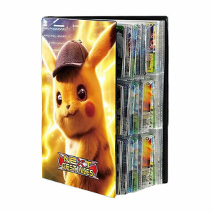 Álbum porta cartas Pokémon Pikachu con tapa en marrón