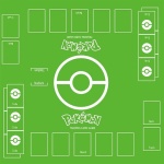 Tapete verde claro para el juego de cartas Pokemon