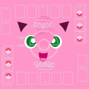 Tapete rosa para el juego de cartas Pokemon