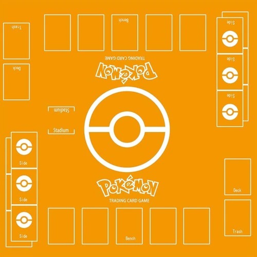 Alfombrilla del juego de cartas naranja Pokemon