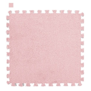 Alfombrilla de espuma rosa lisa para puzzle