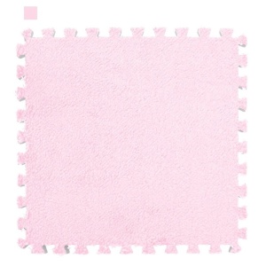 Alfombrilla de espuma rosa pálido lisa para puzzle