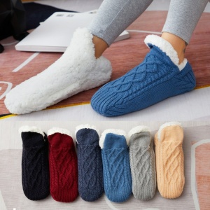 Calcetines de invierno de lana gruesa para niña, cálidos y coloridos
