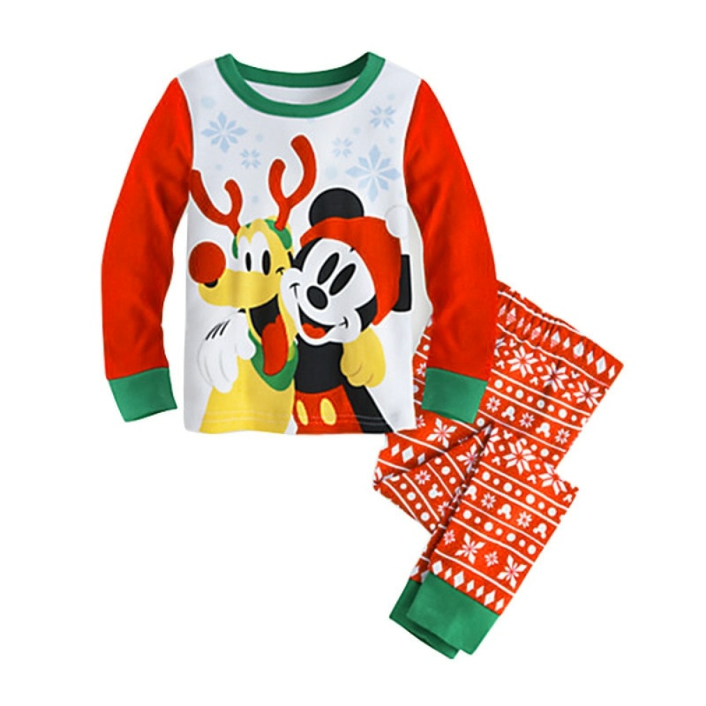 Pijama de Navidad de Mickey para niños con fondo blanco